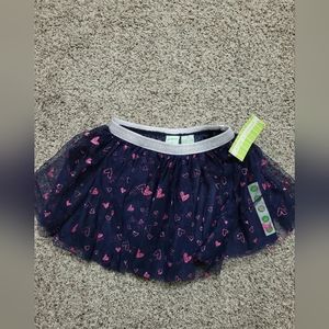 NWT Sparkle tulle skirt with hearts 3t